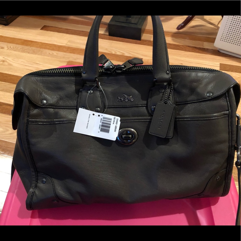 NWT Coach Brown Leather Handbag #33689